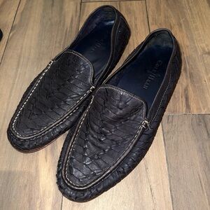 Cole Haan Dark Woven Leather Slip-Ons